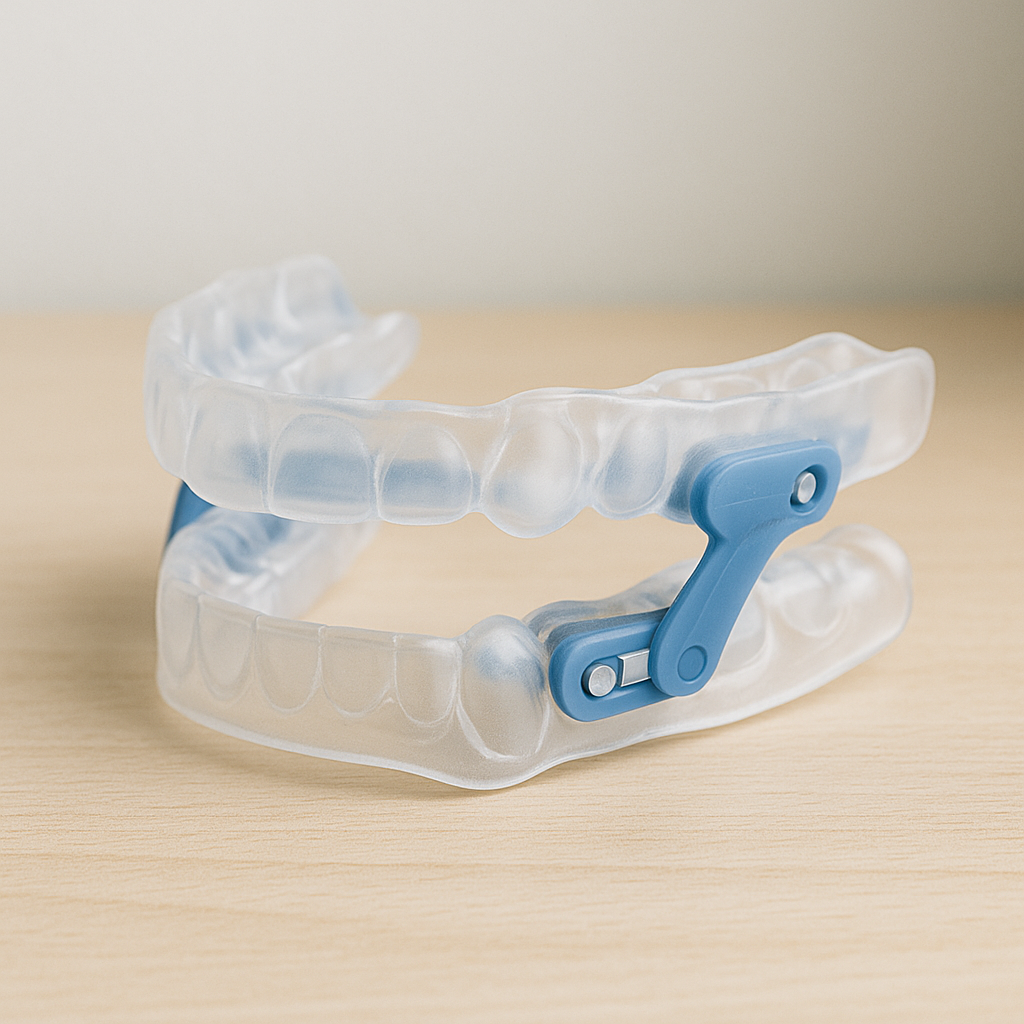 Orthèse d’avancée mandibulaire transparente pour traiter l’apnée du sommeil légère à modérée