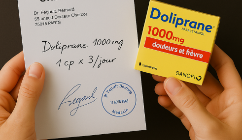 lire-ordonnance-medicament-avec-mutuelle-smatis Ordonnance médicale française tenue en main avec médicaments, exemple pour comprendre comment lire une prescription