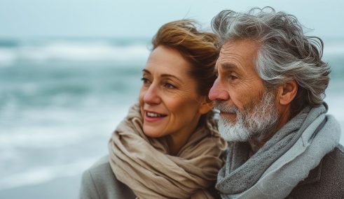 mutuelle-sante-pour-senior-et-retraite couple de séniors heureux d'être adhérents à la mutuelle SMATIS
