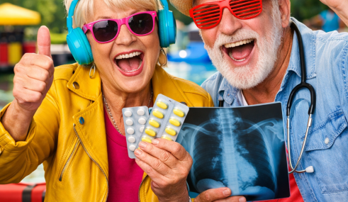 Couple de seniors souriants illustrant la mutuelle santé après 70 ans