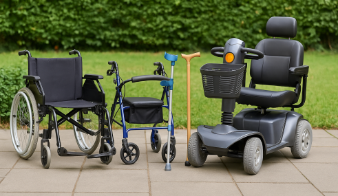 remboursement-materiel-medical-de-mobilite Équipements de mobilité médicale : fauteuil roulant, cannes et déambulateur pour faciliter le quotidien des personnes à mobilité réduite.